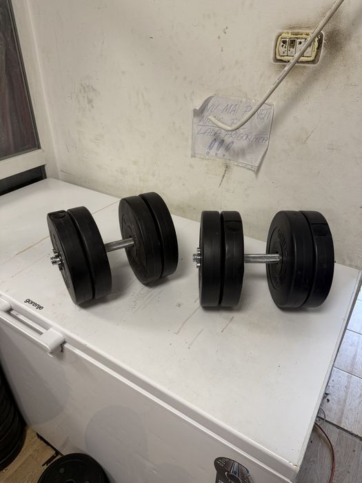 Gantere reglabile set 44  kg, 22 kg+22 kg=44 kg.Noi Germany
