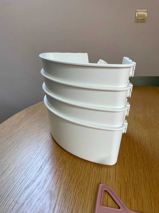 4 бр. Ъглов рафт за баня IKEA TISKEN с вакуумно закрепяне