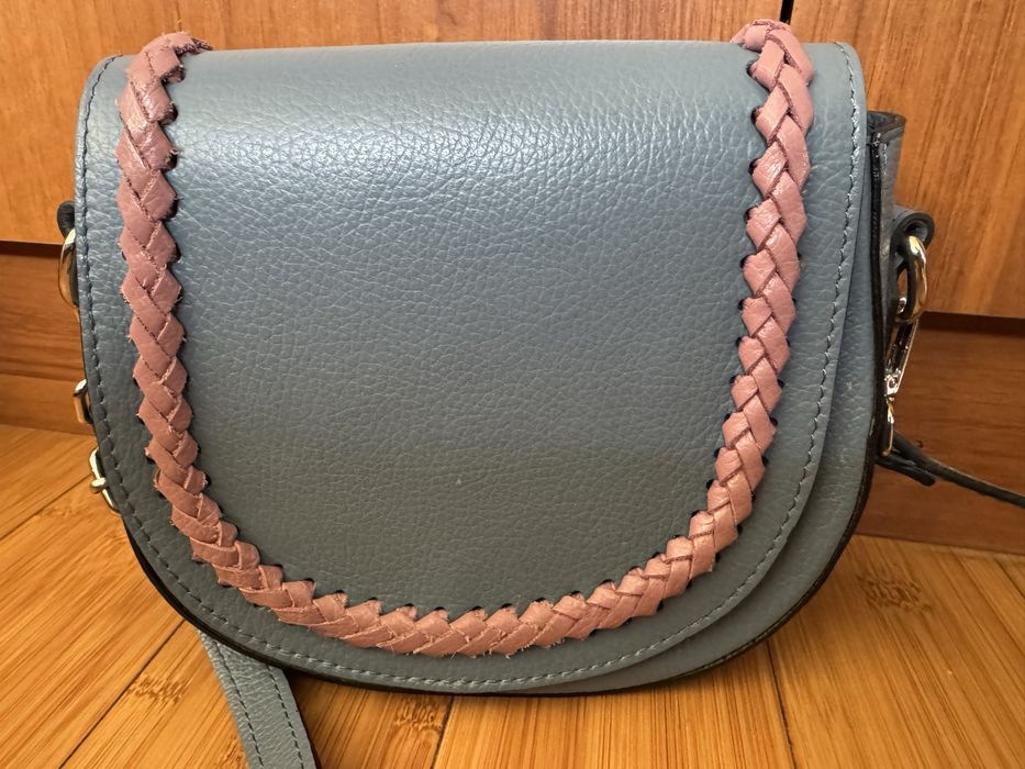 Дамска чанта телешка естествена кожа Mia Tomazzi