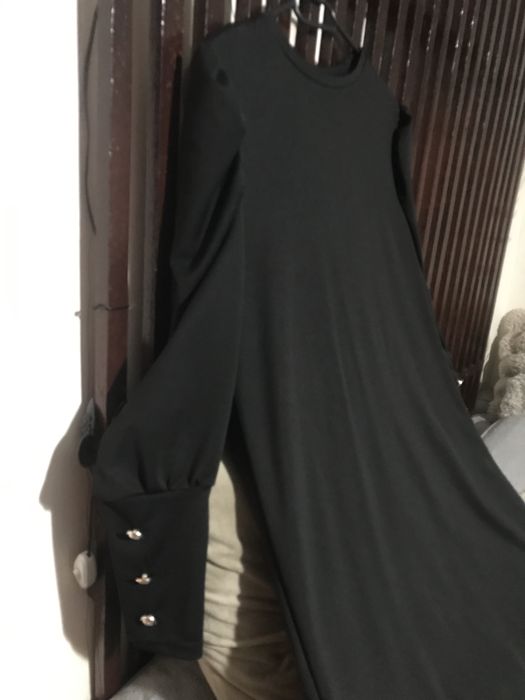 Rochie neagra cu maneca eleganta bust 115 cm
