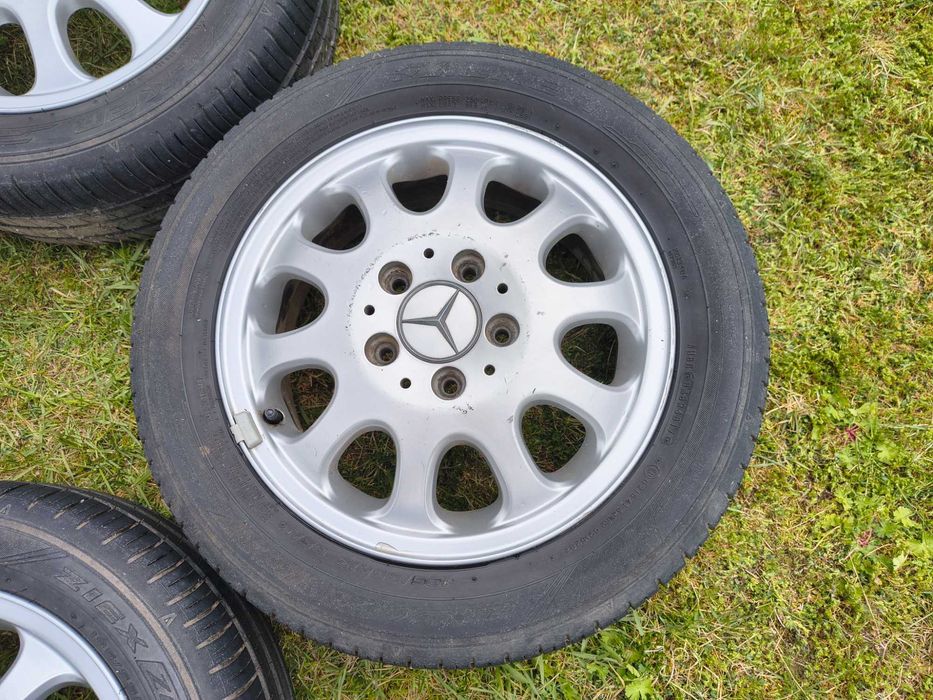 Set Jante aluminiu + anvelope Mercedes 195/55 R 15 stare foarte buna
