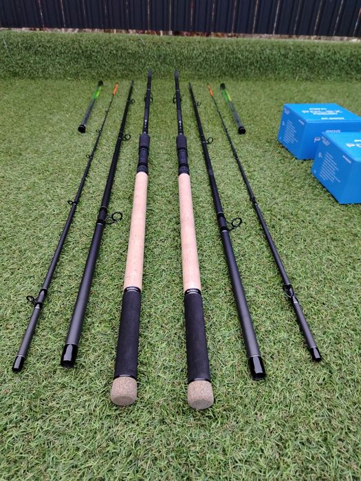 2 Lansete Feeder Robinhan HARRIER 3.90m 180gr + 2 Mulin PRO FL POLEX