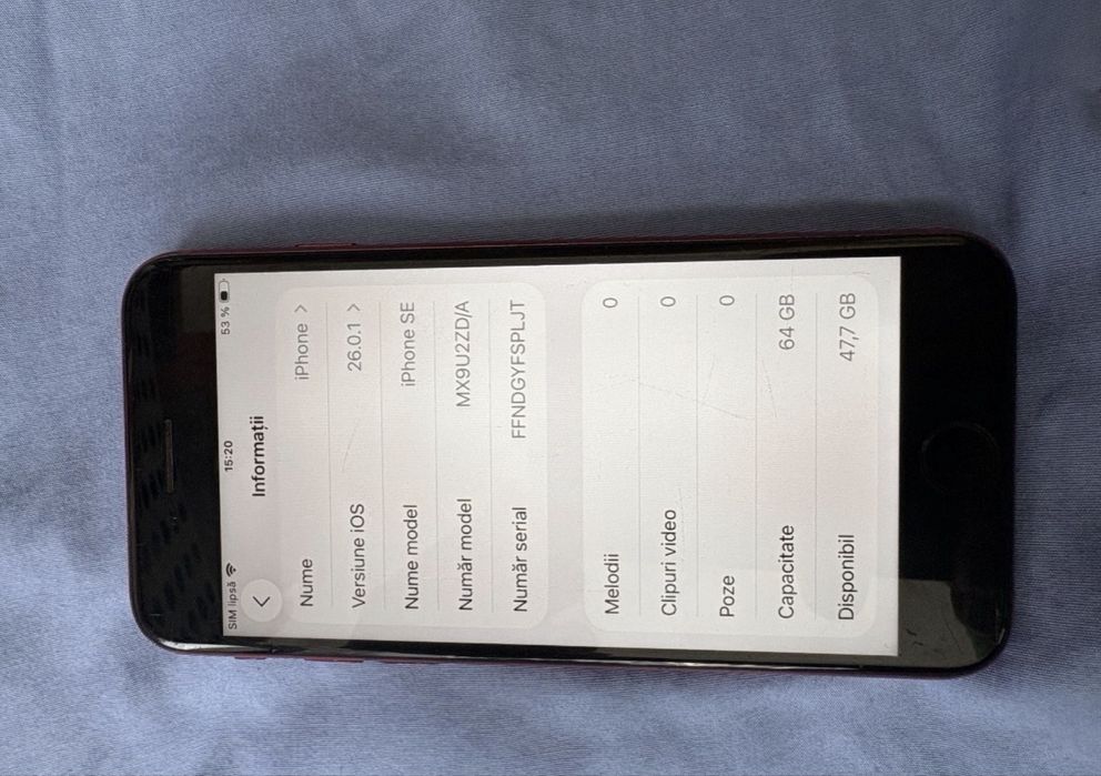 Iph SE 2 baterie 80% Red