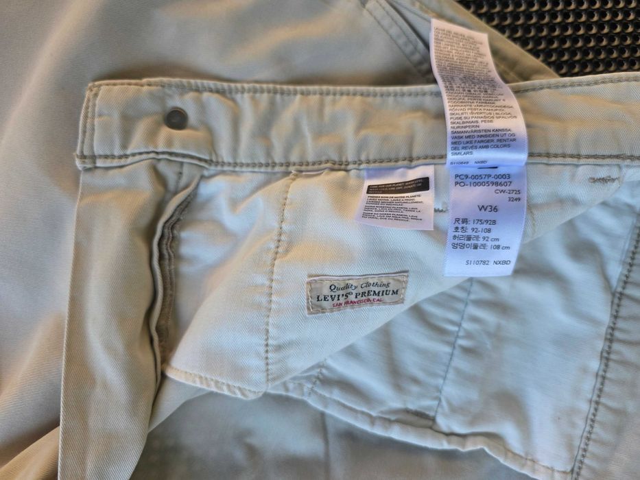 Levi's Premium Pantaloni Scurți Baggy Pleated Gri Deschis W36 – stare excelentă