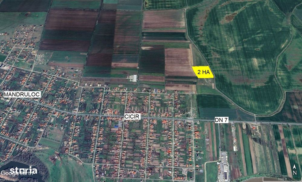 2 ha teren Vladimirescu, sat Cicir