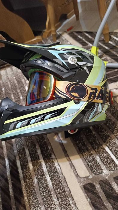 Casca motocros si ochelari