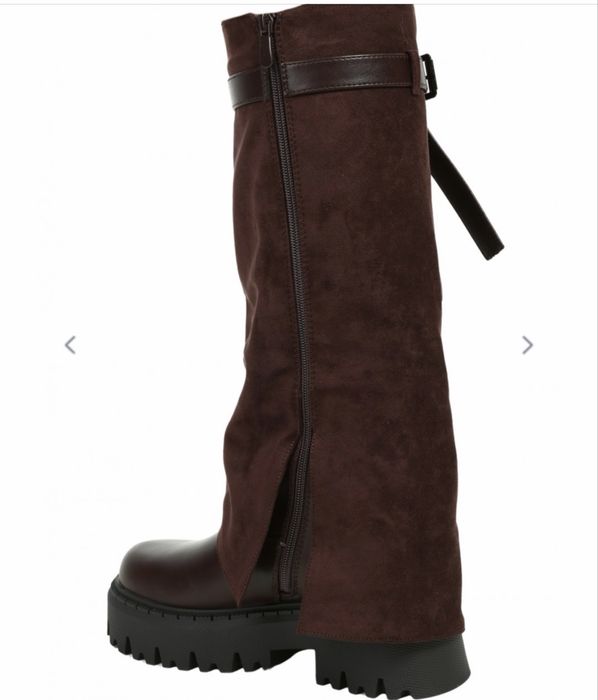 Ежедневни дамски ботуши в черно и кафяво