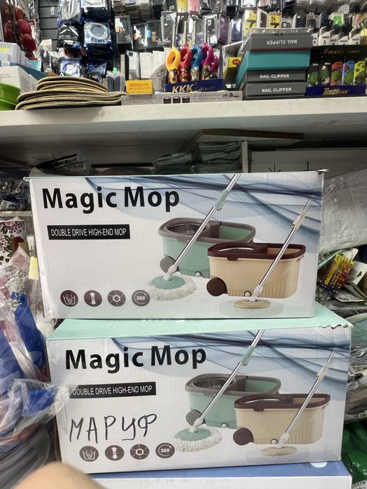 Швабра с ведром и с автоматическим отжимом