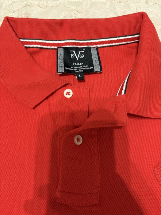 Мъжка тениска с яка 19V69 italia
