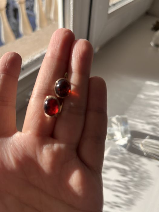 Серьги с янтарем
