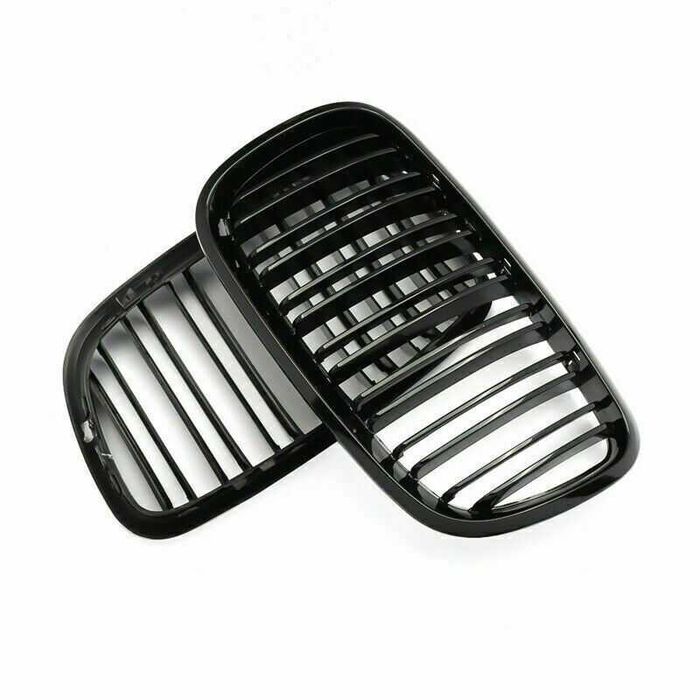 Grila Grile Nari Duble Negre Negru Lucios Radiator Bmw X5 E70 X6 E71