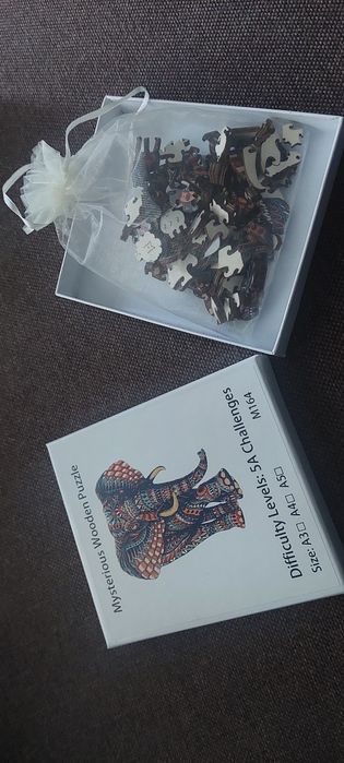 La bucată - Puzzle din lemn pt adulți / copii leu, colibri, phoenix, p