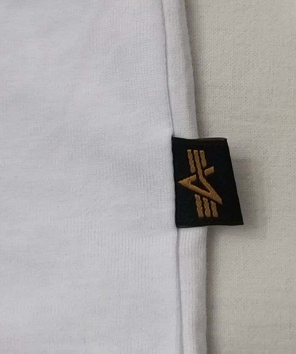 Alpha Industries оригинална блуза XL памук бяла фланелка