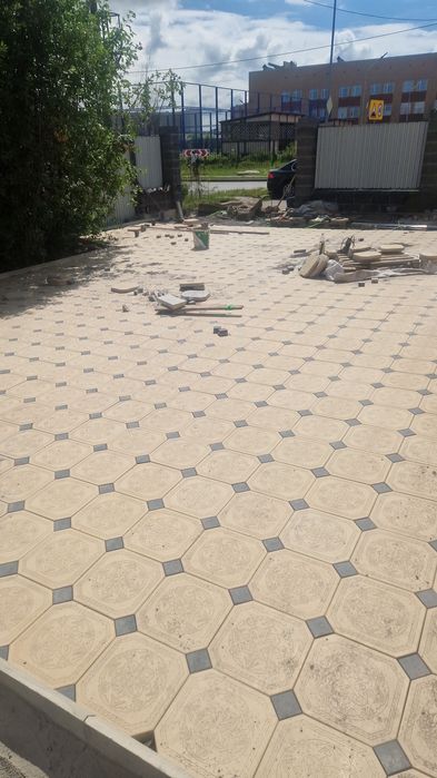 Укладка брусчатки