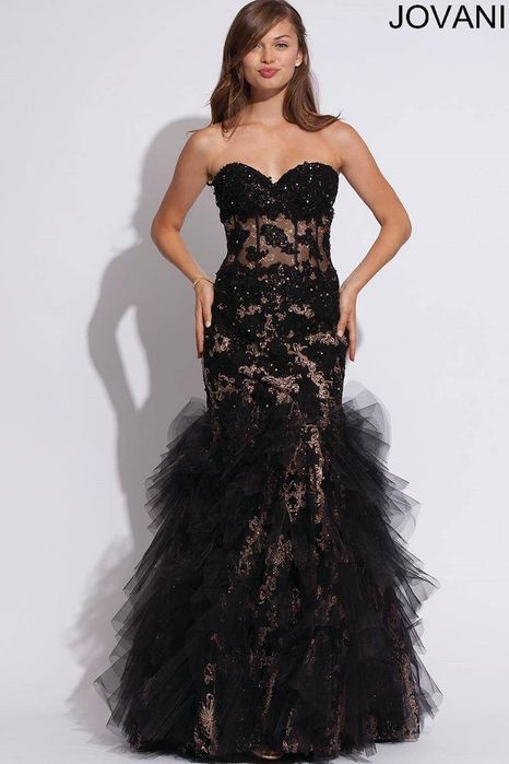 Jovani Couture чёрное платье Американское
