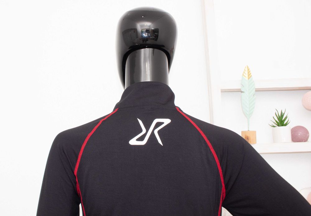 Revolution Race BambooSkin дамска блуза с цип термо бельо черна нова L