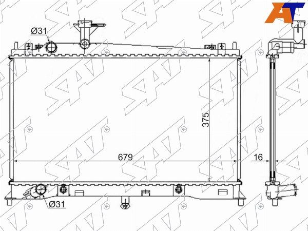 Радиатор Mazda Atenza