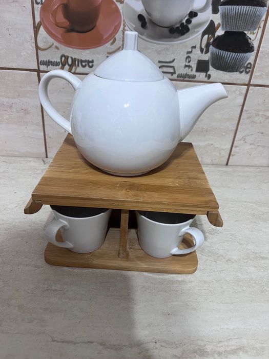 Set ceainic porțelan cu ceșcuțe