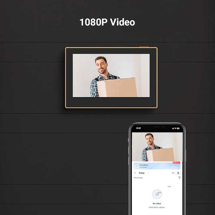 Безжична шпионка за врата EZVIZ CP2 с 4.3" монитор, отвор 14–26 мм...