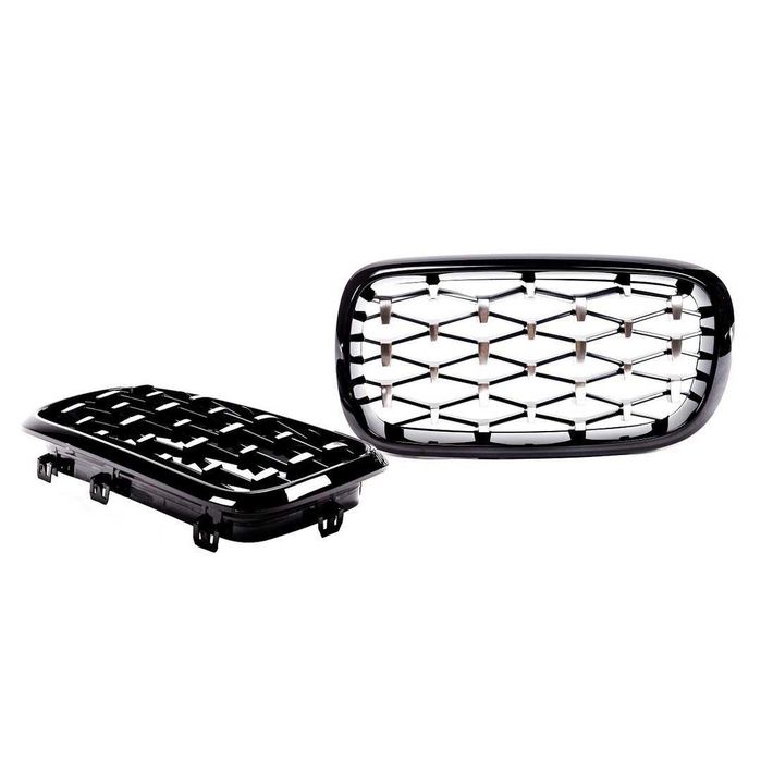 Grile capota BMW  X5 X6 F15 F16 an. 15-19 negru Diamond Style