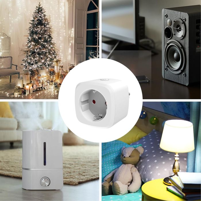 К-кт 4бр Smart Wi-Fi преходен контакт с функция електромер / измерване