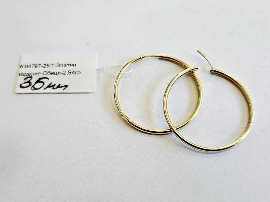 Златни обеци 2.94гр 04797-25