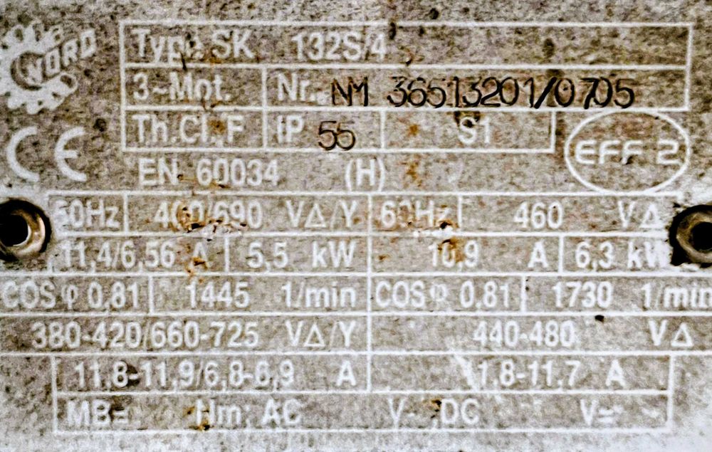 NORD. Професионален ел мотор 5.5KW