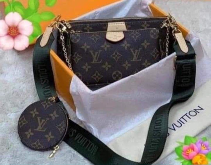 Geanta 3 în 1 Louis Vuitton,piele naturala, cutie,card,factura,saculet
