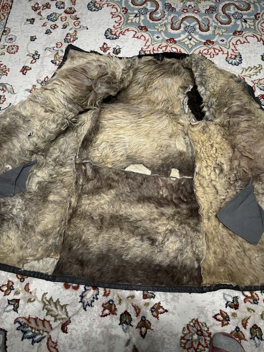 Тулуп из монголский овчины , натуральный .