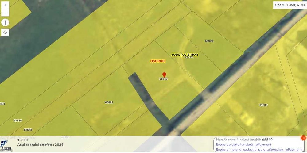 Teren / parcela Cheriu- Oșorhei