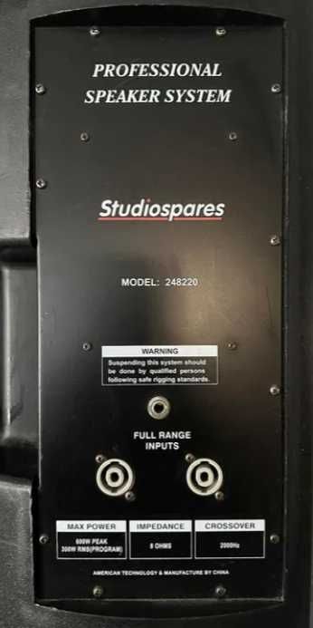Boxe mari Studiospares 600W america 15 inch pasive + statie Ibiza