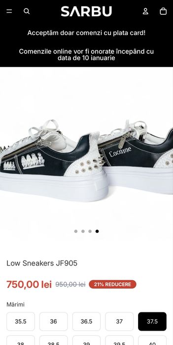 Low sneakers Noi Sârbu Store 500 lei 37,5 unisex