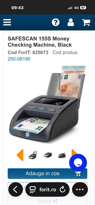 Aparat pentru verificare bancnote 155 S