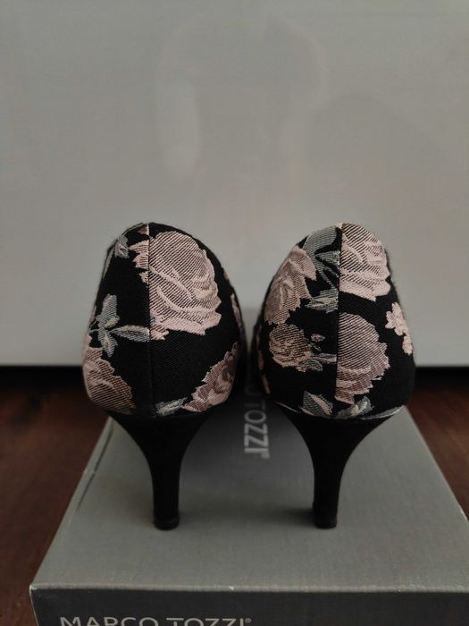 Pantofi stiletto Marco Tozzi material textil