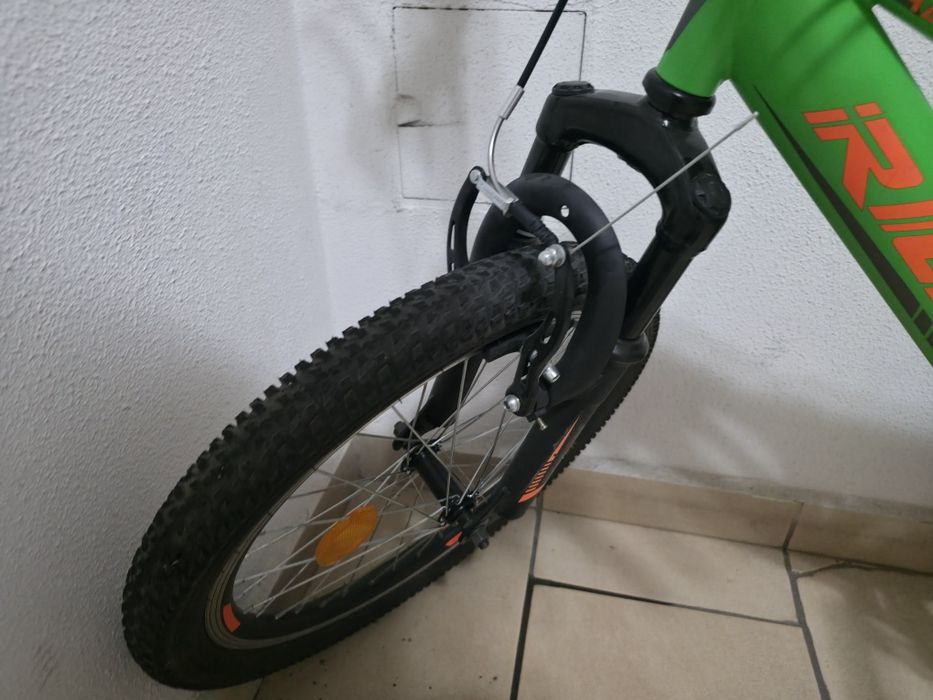 Bicicleta mtb RICH ALPINE, roti 20 in. Verde cu portocaliu
