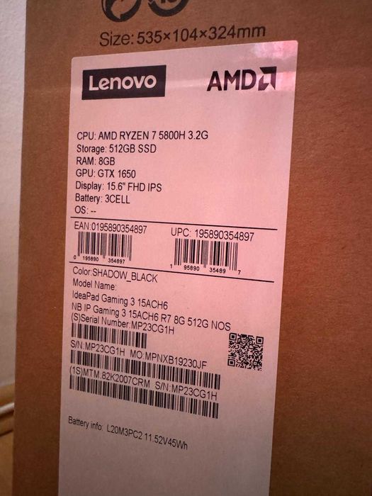 Laptop Ideapad Gaming 3