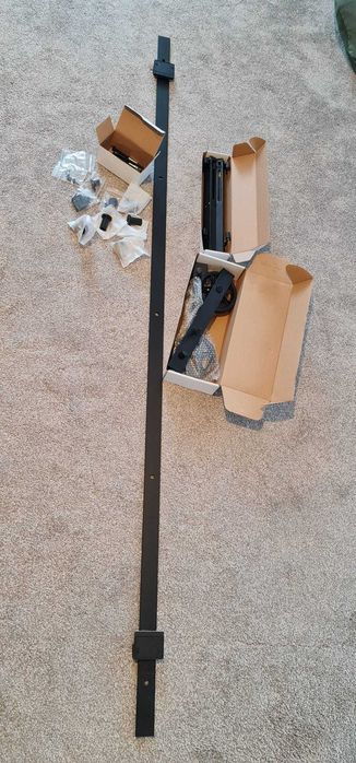 Foaie usa lemn alba sistem glisare usa hambar - barn door