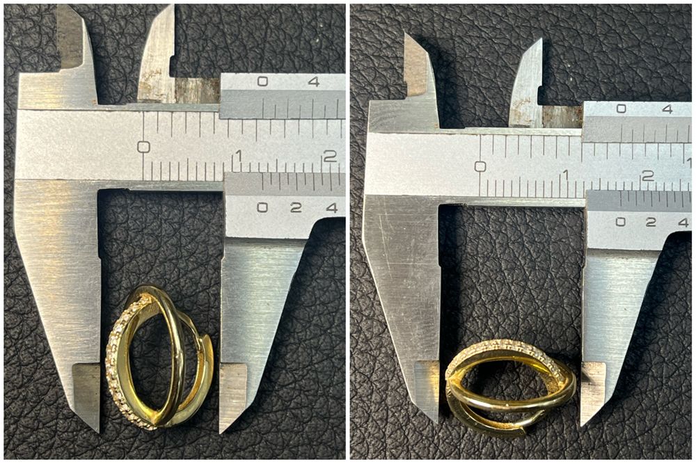 Златни обеци Халки ЧИСТО НОВИ 14 карата 585 zlatni obeci zlaten gold