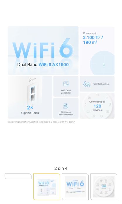 TP-LINK Deco X1500 AX 1500, 2 pack, sigilat, transport inclus