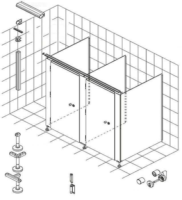 Cabine WC din HPL 12mm – Compartimentări Sanitare/Vestiare, Accesorii și Montaj
