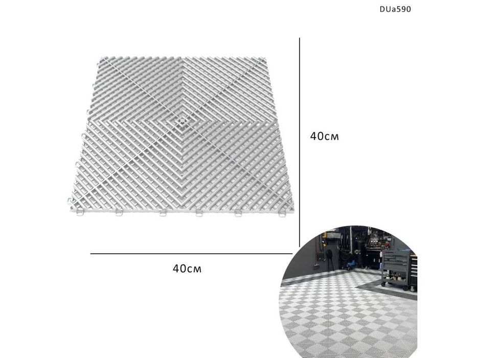 Pardoseală modulară gri 40×40 cm PVC – foarte rezistentă montaj uşor