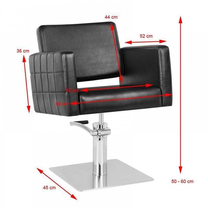 Фризьорски стол Ankara - кафяв/сив/черен