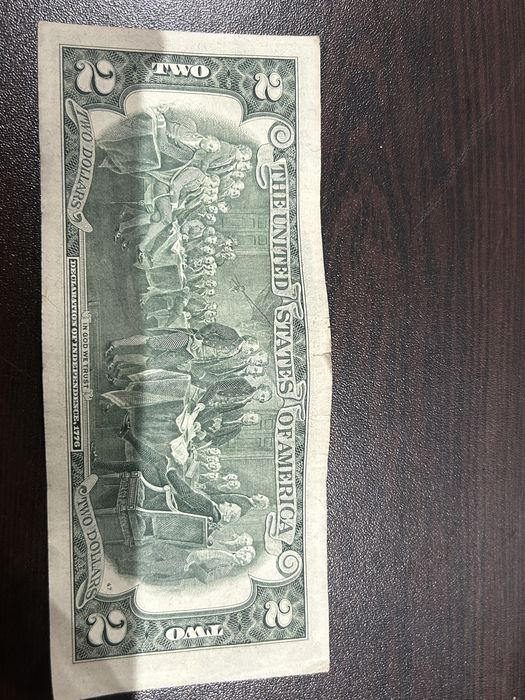 vand bacnota 2 dolari  de colecție 1976 urgent !!
