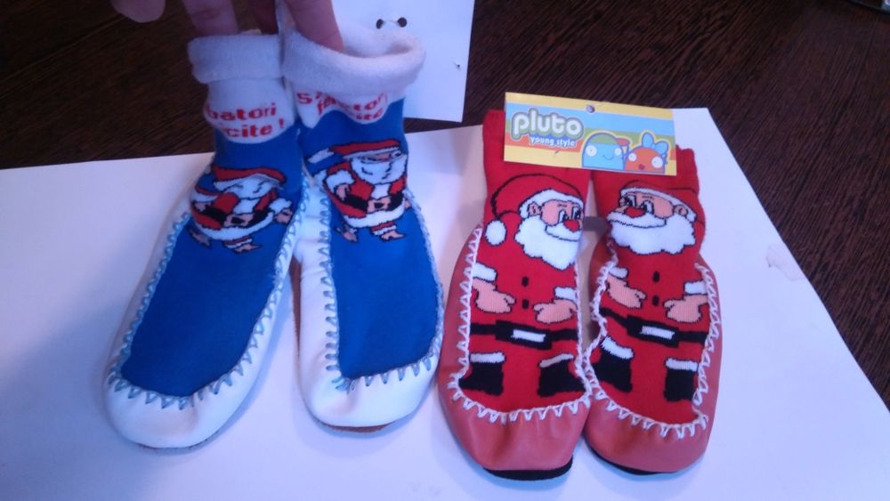 Botoșei ciorap nr. .24-26/25-28, Mos Crăciun, talpa antiderapanta- NOI