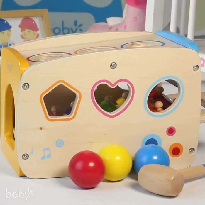 Дървена образователна играчка за бебета