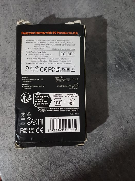 Router mobil LTE cu wi fi pentru cartea sim.
