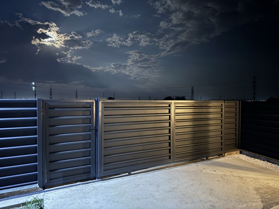 Gard din tabla T35 – montaj orizontal aspect elegant