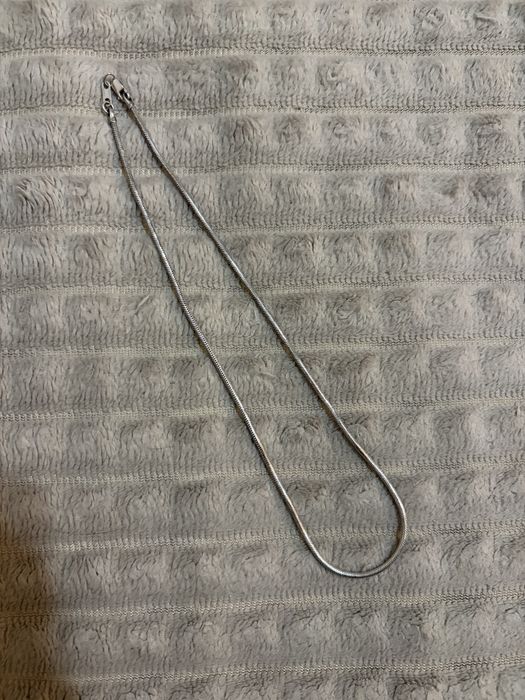 Цепочка шнурок серебро