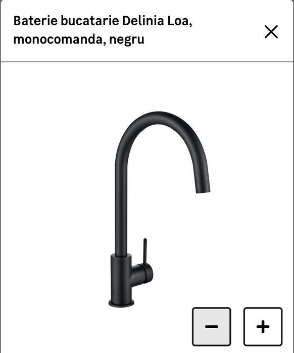 Baterie bucatarie Delinia Loa , negru