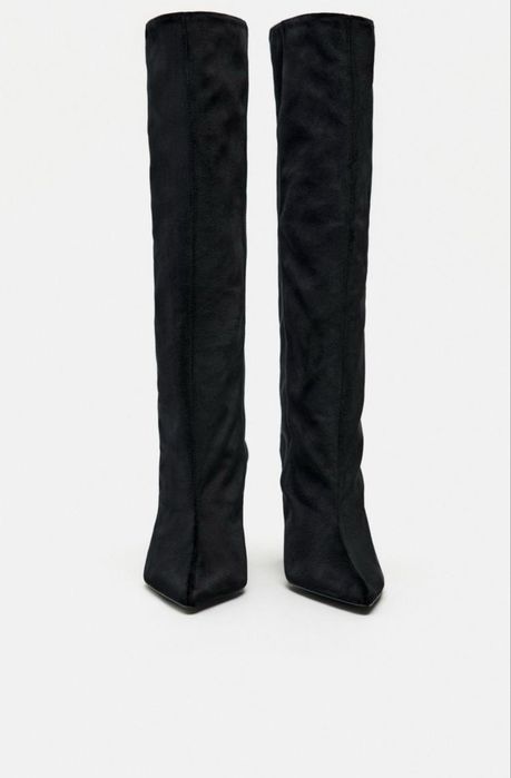 Бархатные сапоги Zara